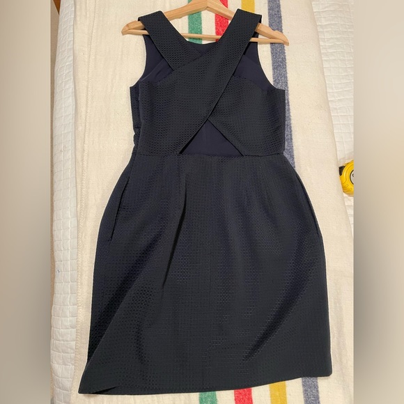 Navy Blue Club Monaco Cross Back Party Dress - Picture 8 of 12
